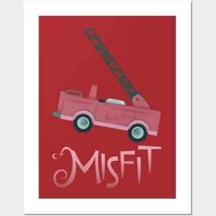 Misfit - Pink Fire Engine Posters and Art